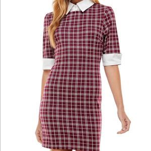 NWOT Kingston Grey Maroon unlined short sleeve dress Juniors L